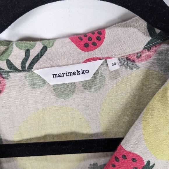 MARIMEKKO Herkku Pieni Tori Linen Dress Size 38 - Picture 8 of 15